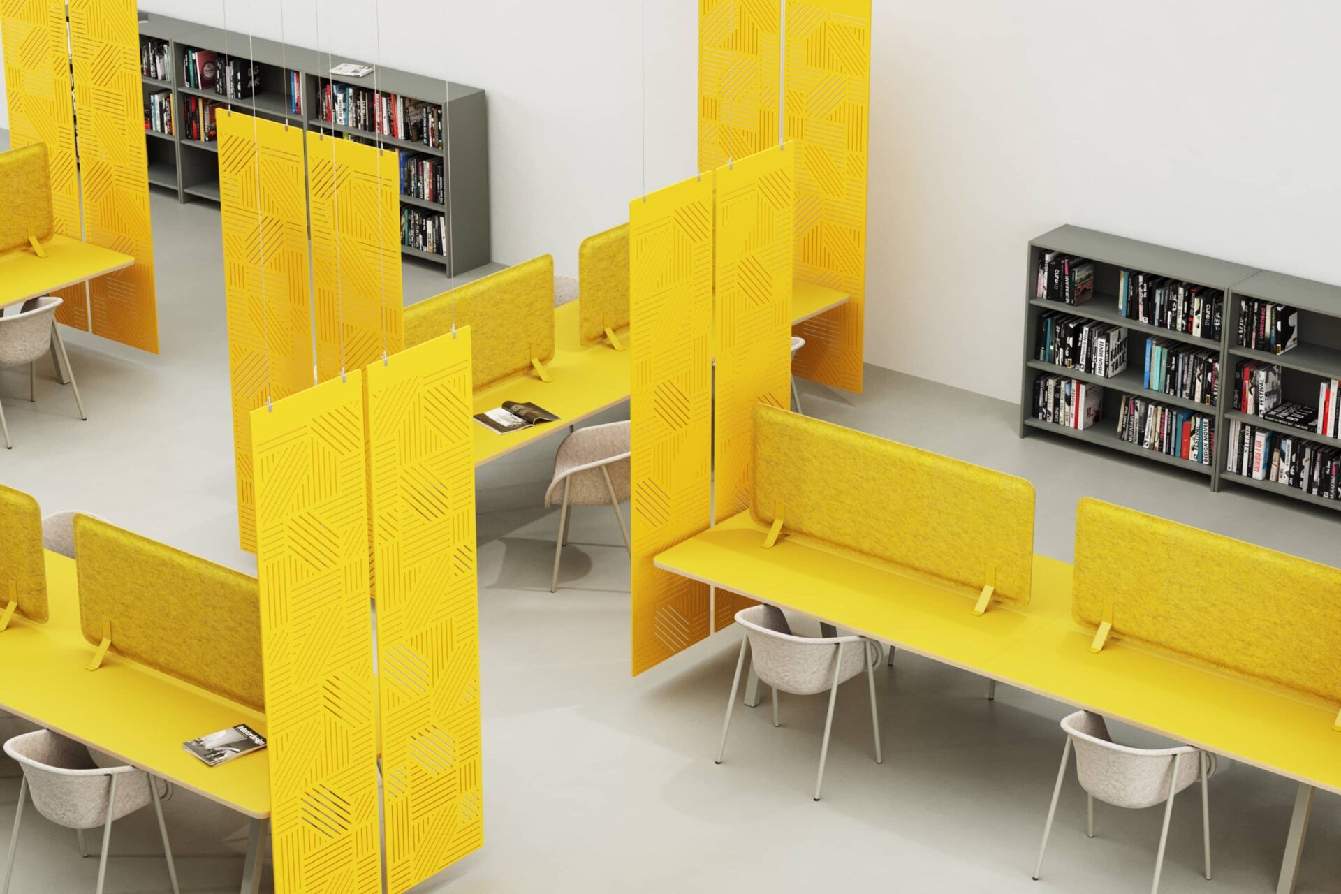 Parallel PET Felt Hanging Dividers